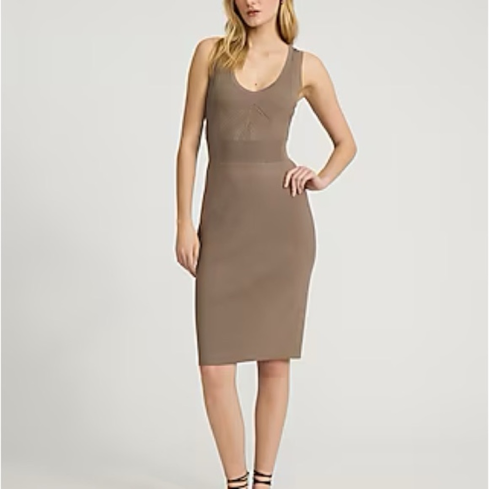 Express Taupe Midi Dress